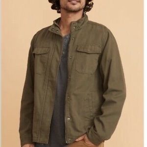 Marine Layer Richmond Utility Jacket Coat Green Full Zip Organic Cotton